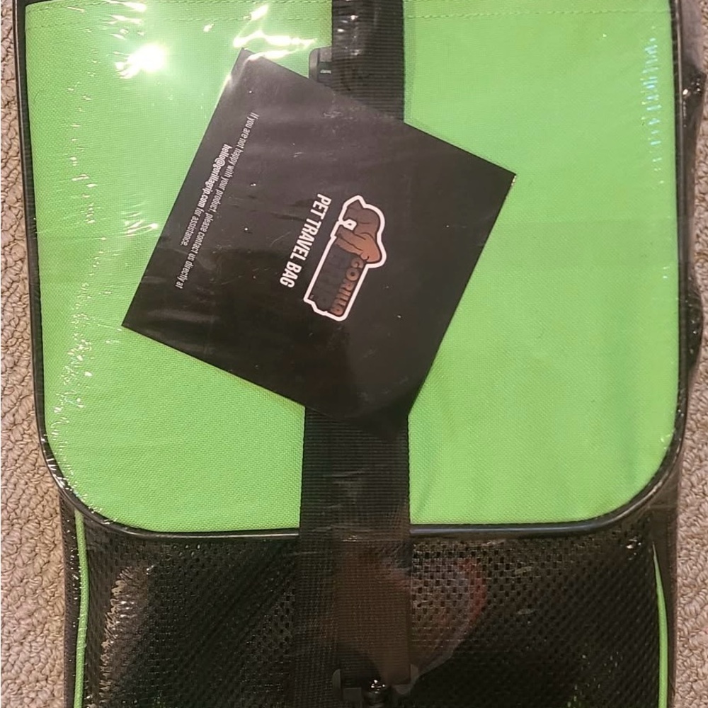 Green and Black Cat Travel Carrier - Picture 11 of 11